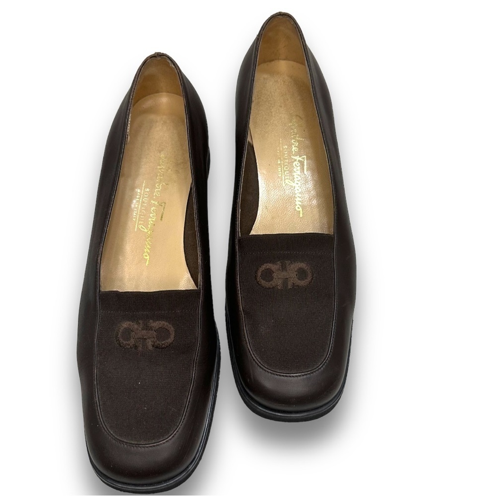 Salvatore Ferragamo Leather and Suede Loafers/moccasins.